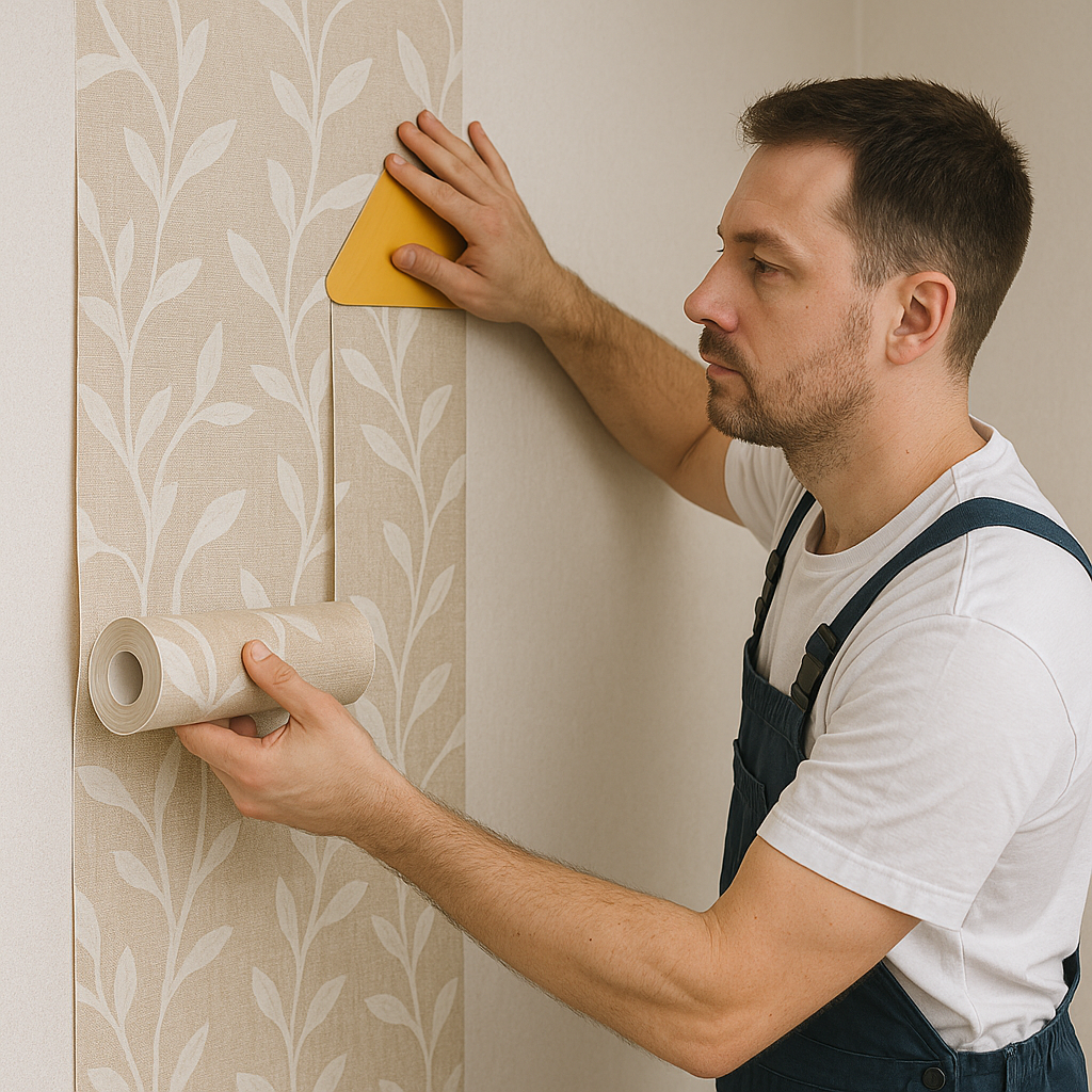 Une pose de papier peint à Rennes